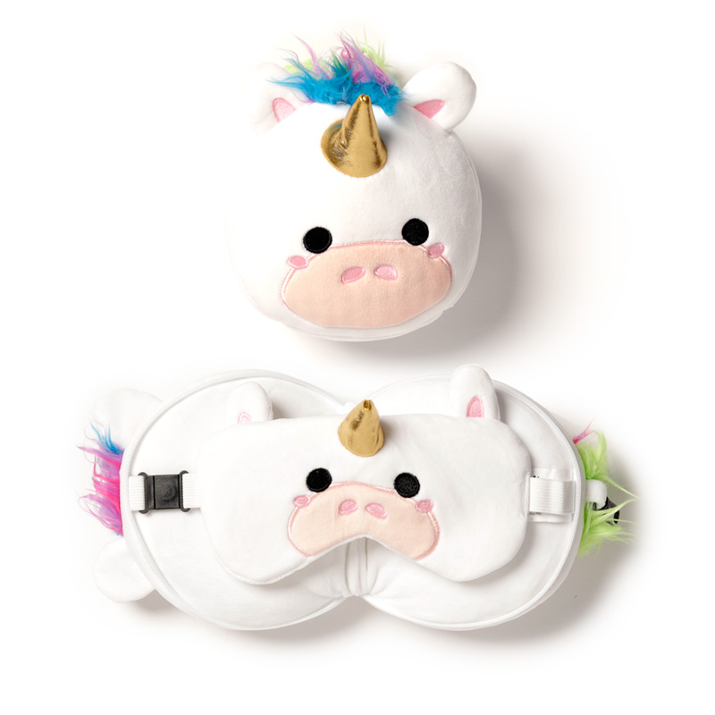 Puckator Cuscino Da Viaggio Con Maschera Relaxeazzz - Simon's Cat, Morbido E Richiudibile, 95% Poliestere, Design Ufficiale