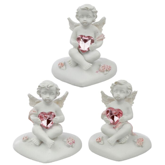 Peace of Heaven Heart of the Rose Cherub Figurine