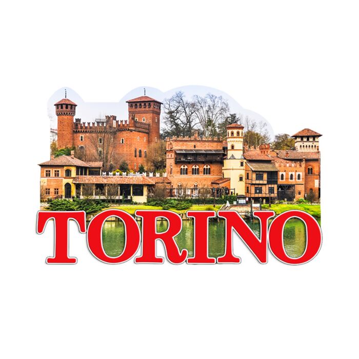 3D Printed Souvenir Magnet Torino Borgo Medievale