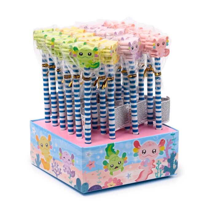 Axolotl (Salamander) Pencil & Eraser Topper