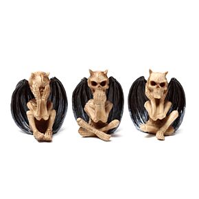 Set of 3 The Reaper of Death See No Speak No Hear No Evil Winged Demons Set of 3 The Reaper of Death See No Speak No Hear No Evil Winged Demons