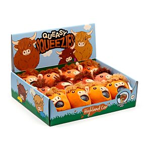 Queasy Squeezies Highland Coo Cow Plush Squeezy Toy Queasy Squeezies Highland Coo Cow Plush Squeezy Toy