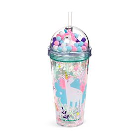 Unicorn Magic Double Walled Cup & Straw with Charms Unicorn Magic Double Walled Cup & Straw with Charms