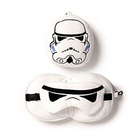 Relaxeazzz The Original Stormtrooper Shaped Plush Travel Pillow & Eye Mask