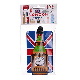 London Souvenir Union Jack Big Ben PVC Luggage Tag