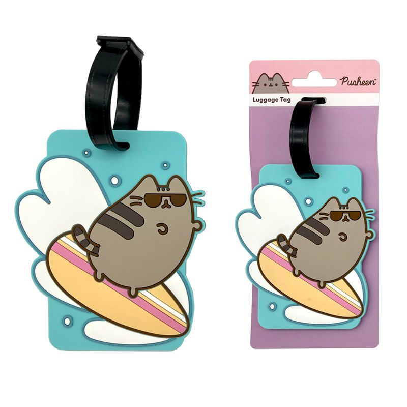 Pusheen the Cat Summer Surfer PVC Luggage Tag