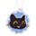 Lemon Lucky the Black Cat Face Air Freshener