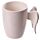 White Angel Wings Ceramic Shaped Handle Mug