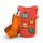 Adoramals Alfie the Tiger Silicone Bottle Carrier with 4 Charms