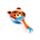Adoramals Wild Head Shaped Glitter Hair Brush