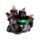 Witches Magical Black Cat LED Bubbling Cauldron