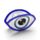 Evil Eye Oval Hair Claw Clip