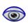 Evil Eye Oval Hair Claw Clip