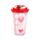 Shatterproof Amore Hearts Double Walled Cup & Straw
