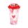Shatterproof Amore Hearts Double Walled Cup & Straw
