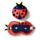 Relaxeazzz Adorabugs Ladybird Plush Travel Pillow & Eye Mask