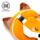 Relaxeazzz Adoramals Finnick the Fox Plush Travel Pillow & Eye Mask