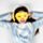 Relaxeazzz Snoozie the Sleeping Head Plush Travel Pillow & Eye Mask