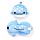 Relaxeazzz Adoramals Aoi the Whale Shark Plush Travel Pillow & Eye Mask