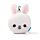 Relaxeazzz Adoramals Frances the Rabbit Plush Travel Pillow & Eye Mask