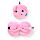 Relaxeazzz Adoramals Oliver the Pig Plush Travel Pillow & Eye Mask