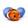 Swapseazzz Adoramals Ocean Clownfish 2-in-1 Plush Travel Pillow & Toy