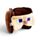Relaxeazzz Minecraft Steve Shaped Plush Travel Pillow & Eye Mask