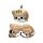 Relaxeazzz Adoramals Scottish Fold Cat Plush Travel Pillow & Eye Mask
