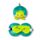 Relaxeazzz Adoramals Turtle Shaped Plush Travel Pillow & Eye Mask