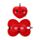 Relaxeazzz J'Adoramals Red Heart Plush Travel Pillow & Eye Mask