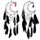 Black Sickle Crescent Moon Dreamcatcher with Agate Charm