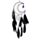 Black Sickle Crescent Moon Dreamcatcher with Agate Charm