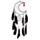 Black Sickle Crescent Moon Dreamcatcher with Agate Charm