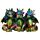 Rainbow Dragon Metallic Hear No See No Speak No Evil