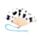 Lucky the Black Cat Folding Hand Fan