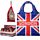Foldable Reusable Shopping Bag London Icons Big Ben Union Jack