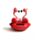 Amore Heart Kissing Flamingos Solar Pal
