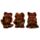Set of 3 Treeman Hear No See No Speak No Evil