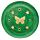 Mango Wood Butterfly Round Green Ashcatcher Incense Burner