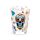 Set of 2 Day of the Dead Glass Shot Glasses (50ml)