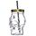 Glass Skull Drinking Jar with Metal Lid & Stripy Straw