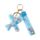 QuirKeys Rainbow Aeroplane Liquid Keyring PVC Bag Charm