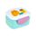Beans & Co Cats Clip Lock Stacked Bento Lunch Box with Cutlery