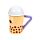Boba the Bubble Tea Foodiemals Ceramic Lidded Mug