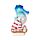 Souvenir Seaside Magnet Seahorse Shaped with Sailing Boats & Anchors