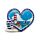 Souvenir Seaside Magnet Heart Shaped Lighthouse & Boart