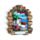 Souvenir Seaside Magnet Stone Window with Scooter