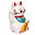 Maneki Neko Lucky Cat White Ceramic Money Box