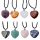 Healing Stone Gemstone Heart Shaped Pendant Necklace