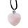 Healing Stone Gemstone Heart Shaped Pendant Necklace